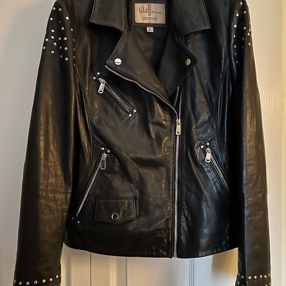 COPY - Wilson’s Black Studded Genuine Leather Moto Jacket. EXTRA Large - Picture 2 of 14